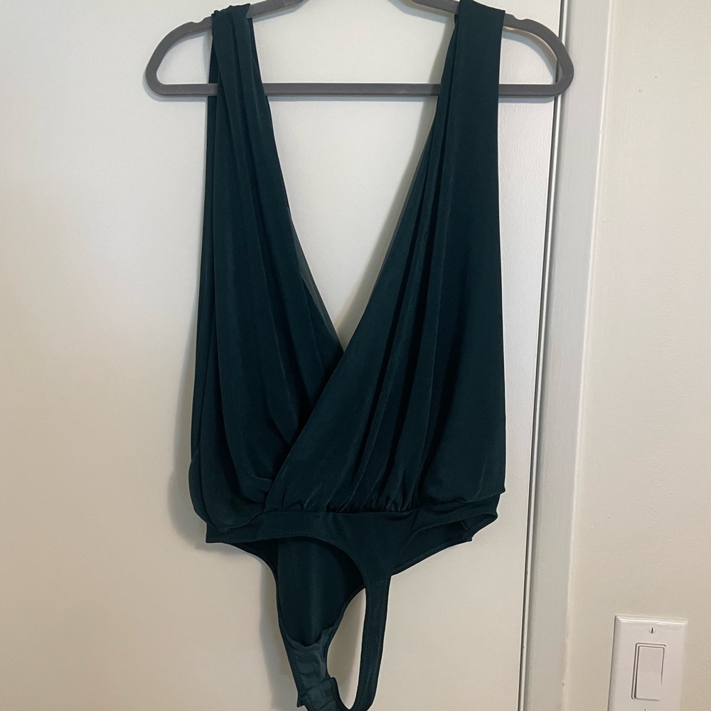 Forest Green free People Bodysuit